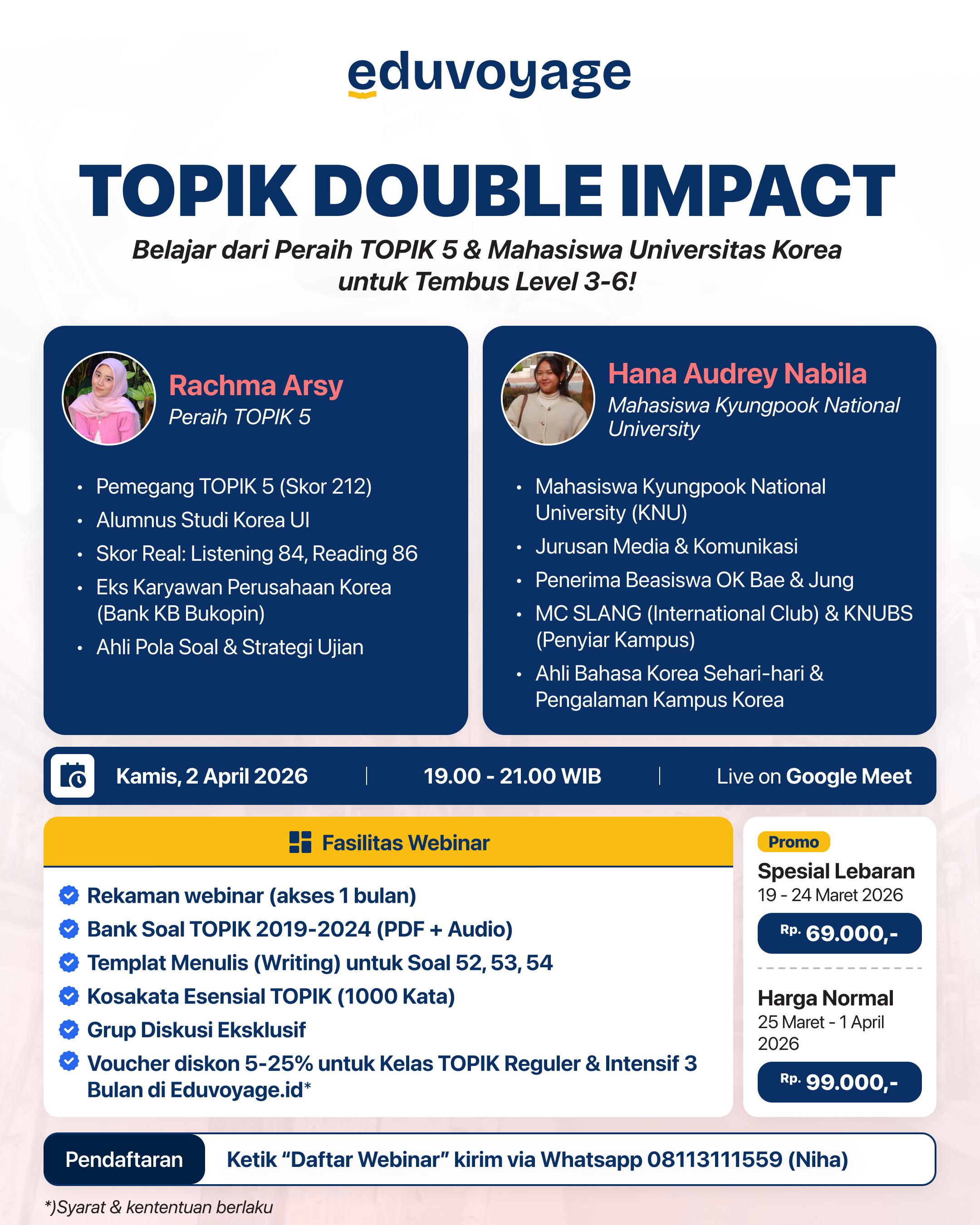 TOPIK Double Impact: Belajar dari Peraih TOPIK 5 & Mahasiswa Universitas Korea untuk Tembus Level 3-6!